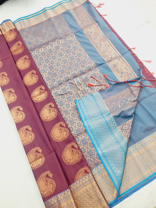 Kanchi Blended Trendy Soft Silk Saree 792
