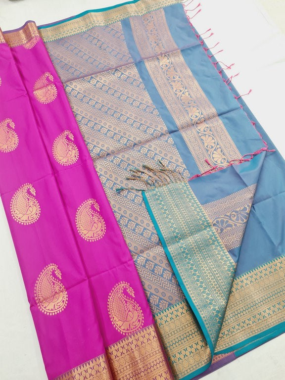 Kanchi Blended Trendy Soft Silk Saree 800