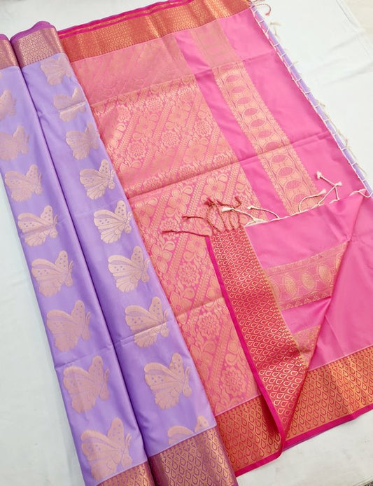 Kanchi Blended Trendy Soft Silk Saree 802