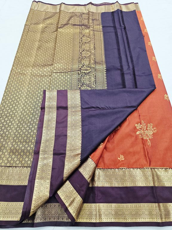 Trending Rust Orange Silk Sarees 245