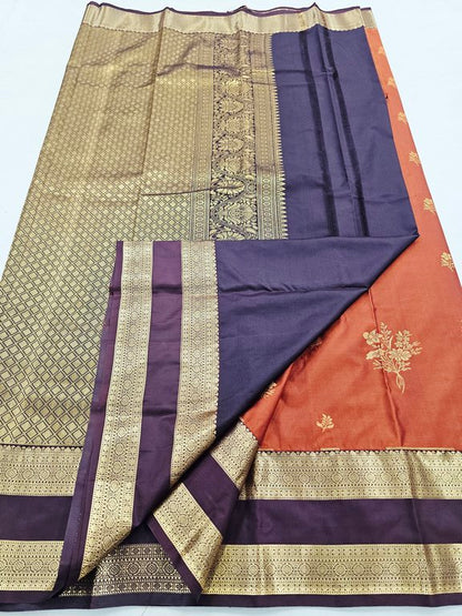 Trending Rust Orange Silk Sarees 245