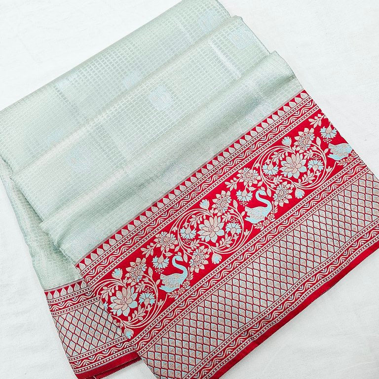 Kanchipuram Blended Korvai Tissue Silk Sarees 003
