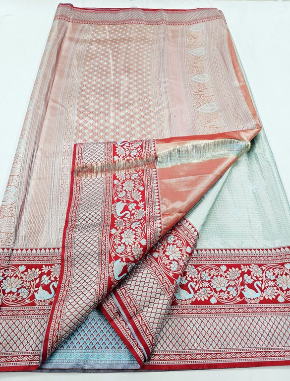 Kanchipuram Blended Korvai Tissue Silk Sarees 003