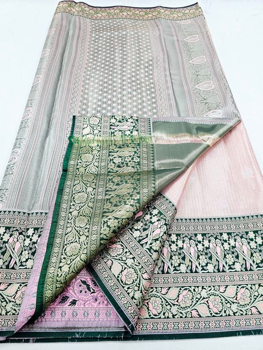 Kanchipuram Blended Korvai Tissue Silk Sarees 004 – Kanchipuram Lakshaya Silks