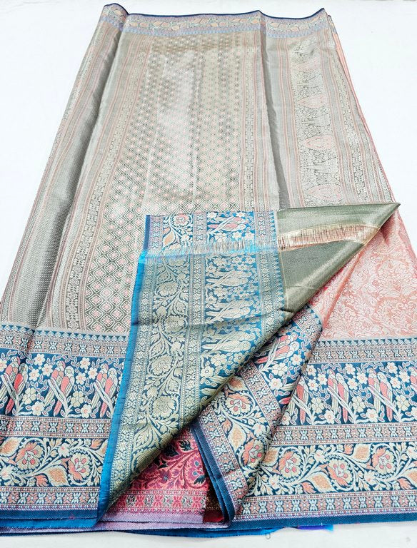 Kanchipuram Blended Korvai Tissue Silk Sarees 005