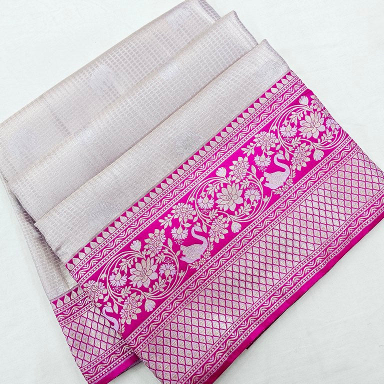Kanchipuram Blended Korvai Tissue Silk Sarees 006