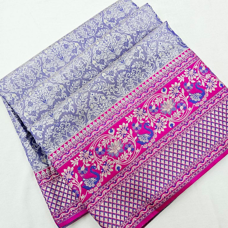 Kanchipuram Blended Korvai Tissue Silk Sarees 007