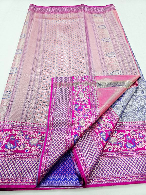 Kanchipuram Blended Korvai Tissue Silk Sarees 007