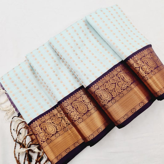 Kanchipuram Blended Korvai Soft Silk Sarees 1225