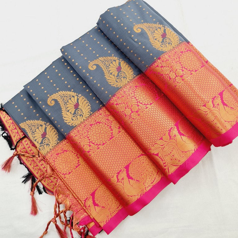 Kanchipuram Blended Korvai Soft Silk Sarees 346