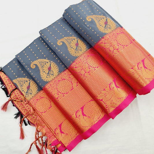 Kanchipuram Blended Korvai Soft Silk Sarees 346