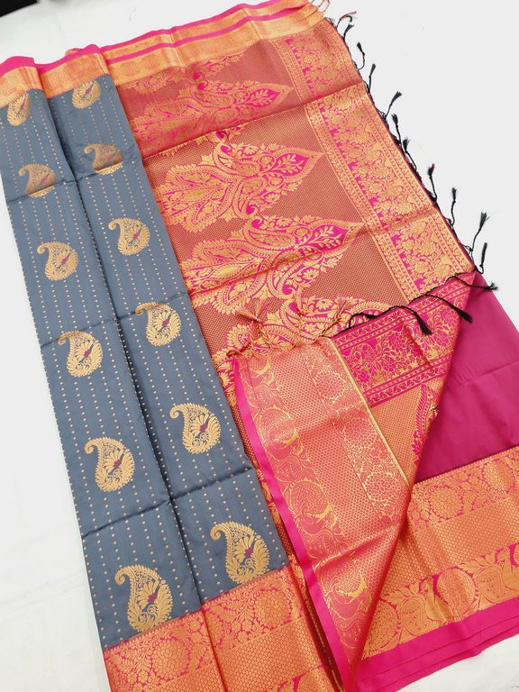 Kanchipuram Blended Korvai Soft Silk Sarees 346