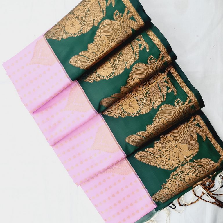 Kanchipuram Blended Korvai Soft Silk Sarees 347