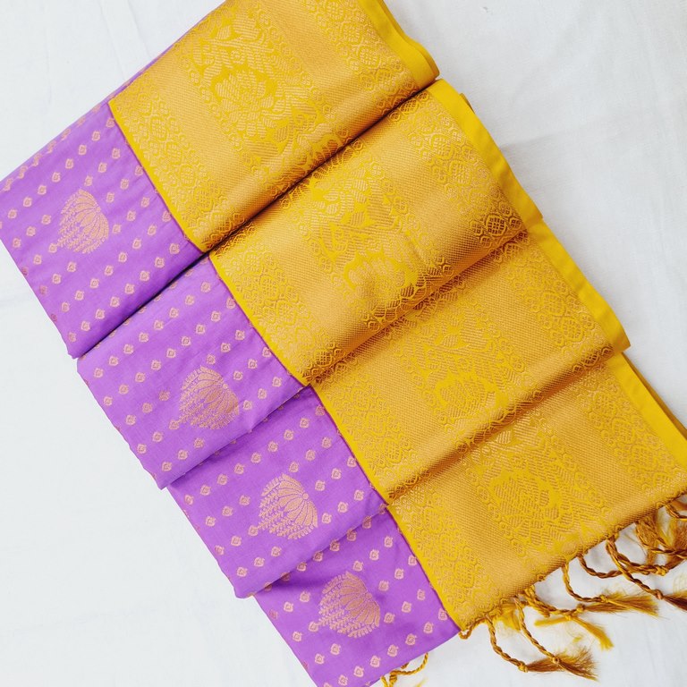 Kanchipuram Blended Korvai Soft Silk Sarees 348