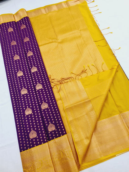 Kanchipuram Blended Korvai Soft Silk Sarees 352 – Kanchipuram Lakshaya Silks