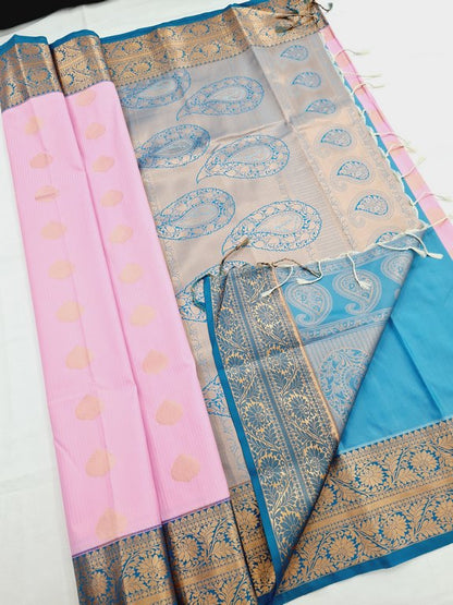 Kanchipuram Blended Korvai Soft Silk Sarees 353 – Kanchipuram Lakshaya Silks