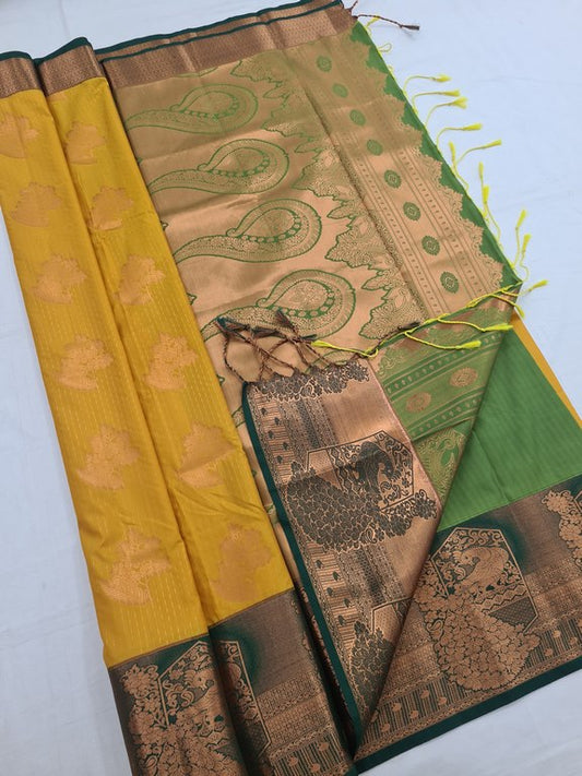 Kanchipuram Blended Korvai Soft Silk Sarees 354