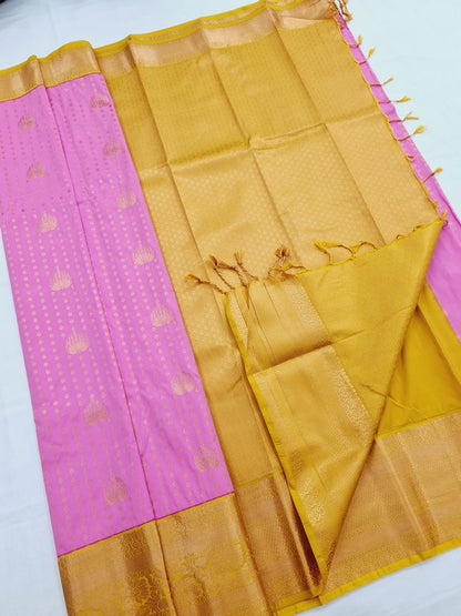 Kanchipuram Blended Korvai Soft Silk Sarees 355 – Kanchipuram Lakshaya Silks