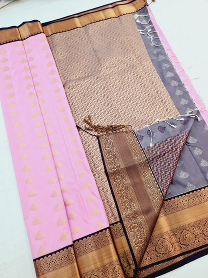 Kanchipuram Blended Korvai Soft Silk Sarees 356 – Kanchipuram Lakshaya Silks
