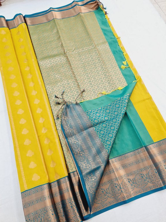 Kanchipuram Blended Korvai Soft Silk Sarees 357