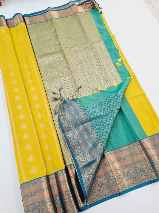 Kanchipuram Blended Korvai Soft Silk Sarees 357