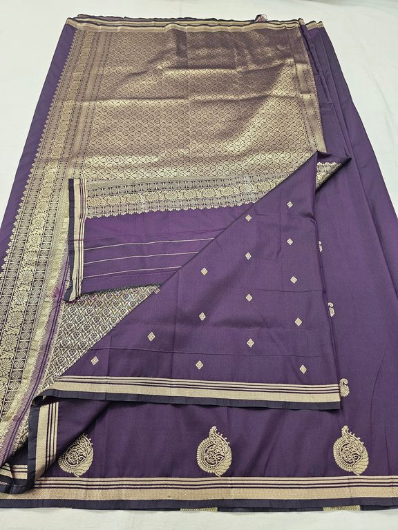 Kanchipuram Blended Minimal Soft Silk Saree 466