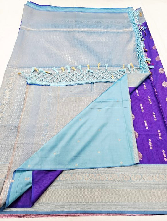Kanchipuram Blended Korvai Soft Silk Sarees 1227