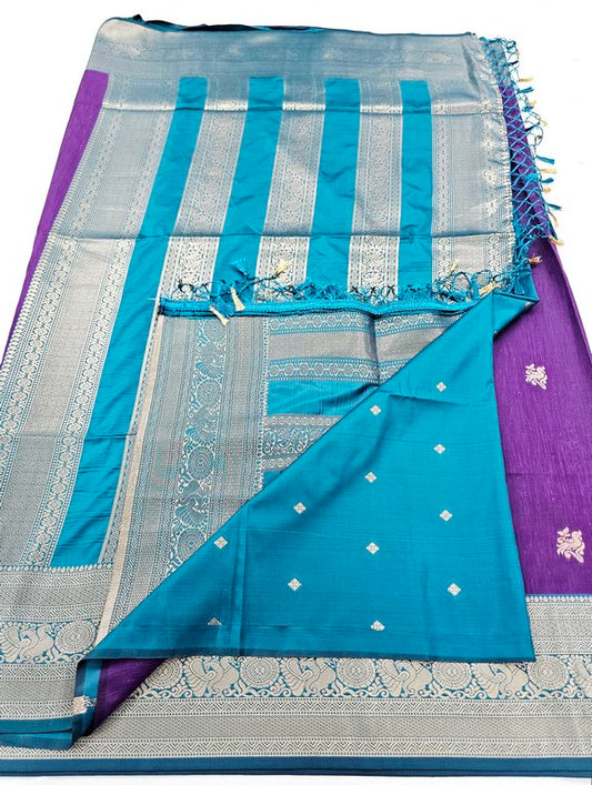 Kanchipuram Blended Korvai Soft Silk Sarees 1234