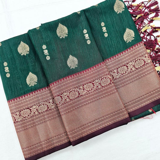 Kanchipuram Blended Korvai Soft Silk Sarees 1235