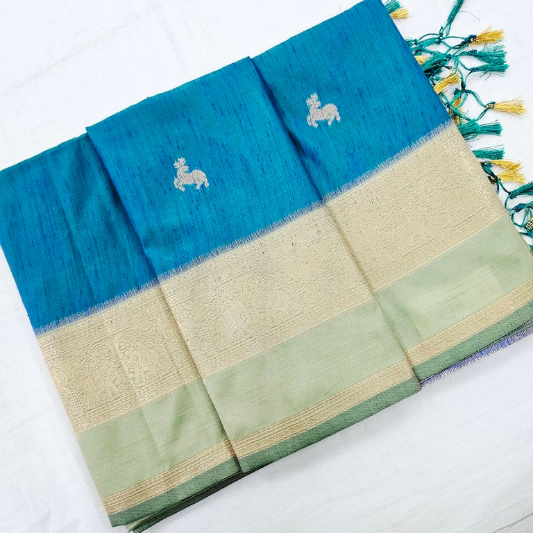 Kanchipuram Blended Korvai Soft Silk Sarees 1239