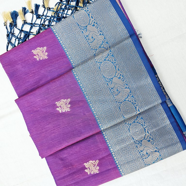 Kanchipuram Blended Korvai Soft Silk Sarees 1242