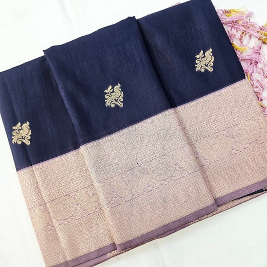 Kanchipuram Blended Korvai Soft Silk Sarees 1245
