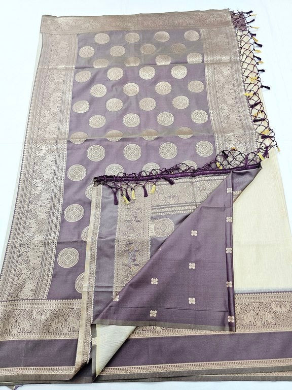 Kanchipuram Blended Korvai Soft Silk Sarees 1246
