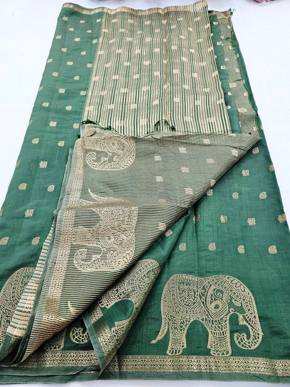 Kanchi Blended Trendy Tussar Silk Saree 866