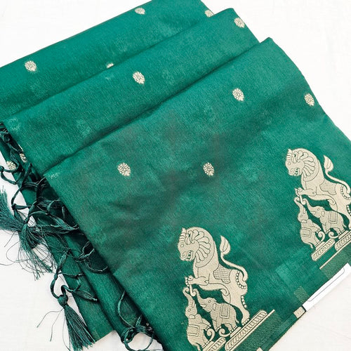 Kanchipuram Blended Tussar Silk Saree 474 – Kanchipuram Lakshaya Silks