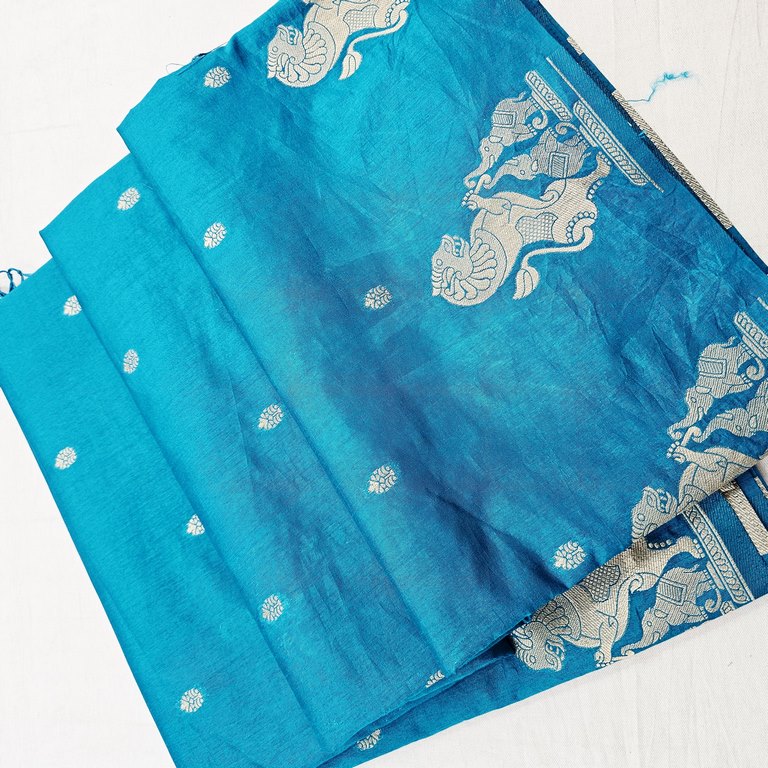 Kanchipuram Blended Tussar Silk Saree 476