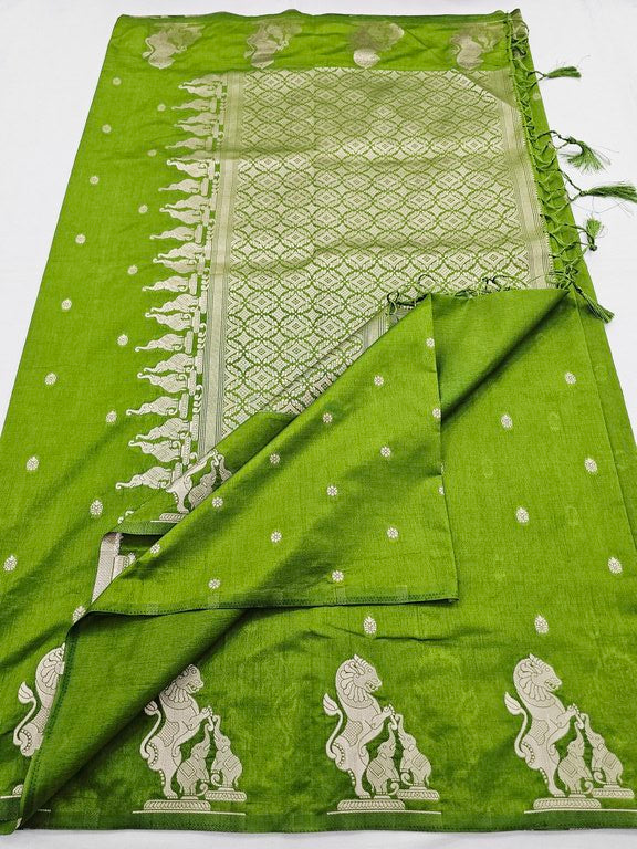 Kanchipuram Blended Tussar Silk Saree 477