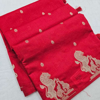 Kanchipuram Blended Tussar Silk Saree 480 – Kanchipuram Lakshaya Silks