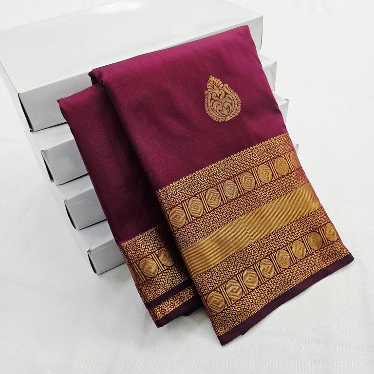 Kanchipuram Blended Fancy Self Butta Silk Sarees 1247