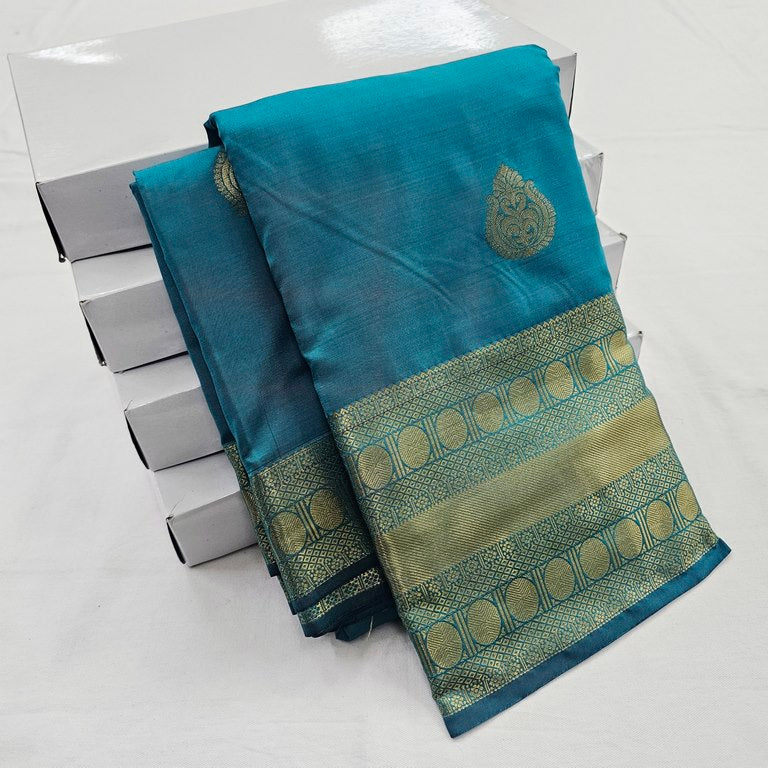 Kanchipuram Blended Fancy Self Butta Silk Sarees 1248