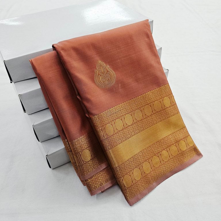 Kanchipuram Blended Fancy Self Butta Silk Sarees 1252