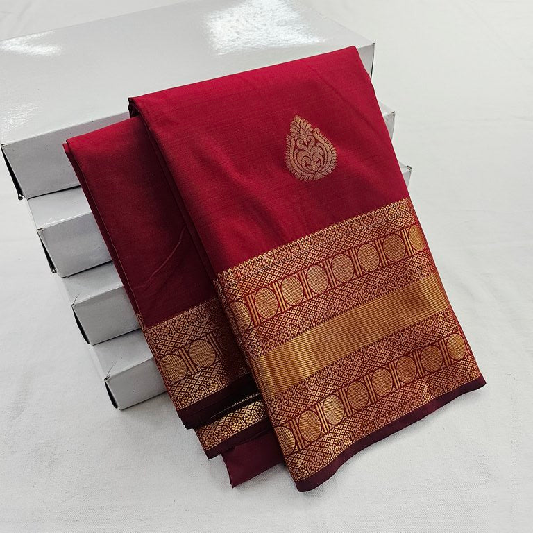 Kanchipuram Blended Fancy Self Butta Silk Sarees 1253