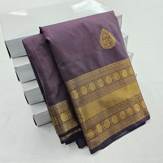 Kanchipuram Blended Fancy Self Butta Silk Sarees 1254