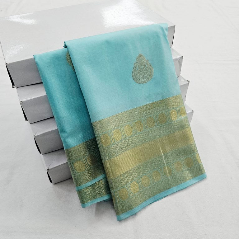 Kanchipuram Blended Fancy Self Butta Silk Sarees 1256