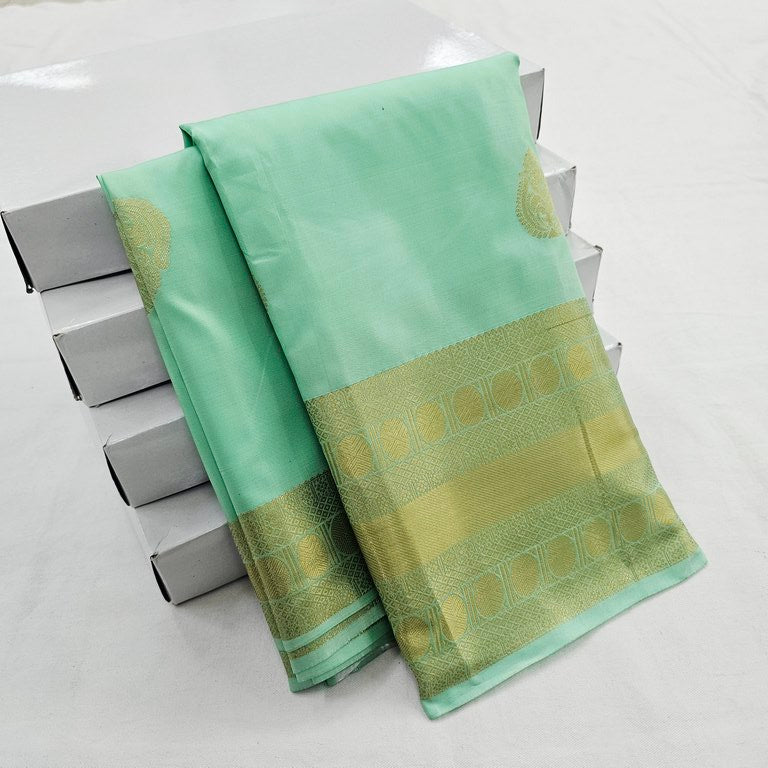 Kanchipuram Blended Fancy Self Butta Silk Sarees 1258