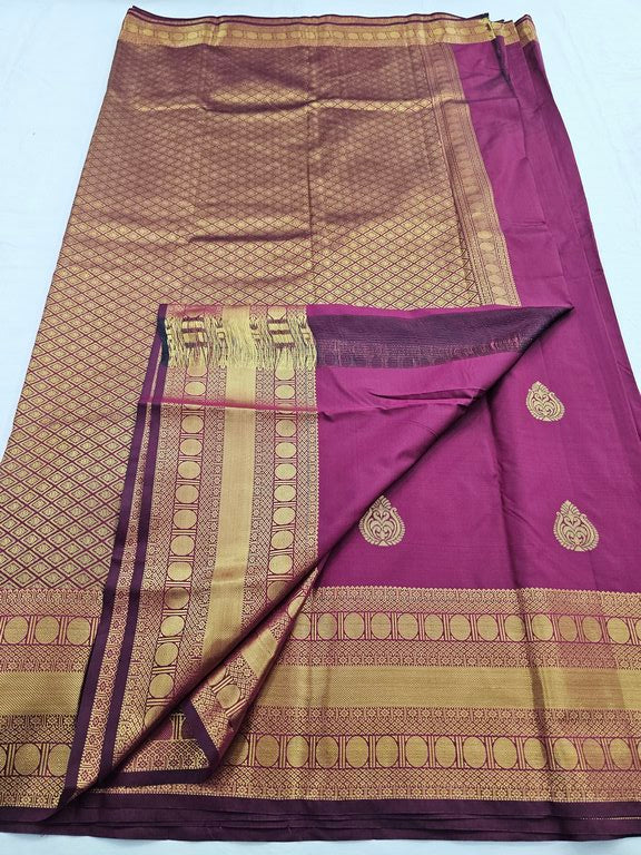 Kanchipuram Blended Fancy Self Butta Silk Sarees 1247