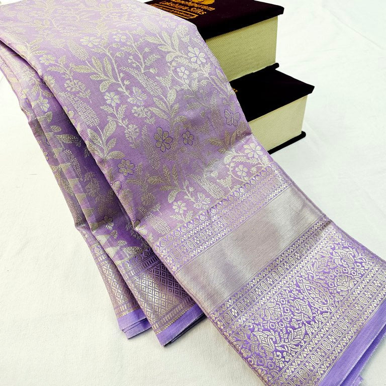 Kanchipuram Blended Tissue Bridal Silk Saree 360