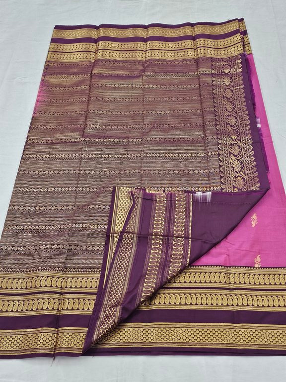 Kanchipuram Blended Vintage Border Silk Sarees 1260