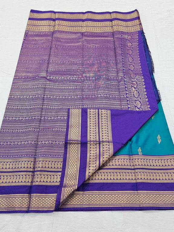 Kanchipuram Blended Vintage Border Silk Sarees 1263