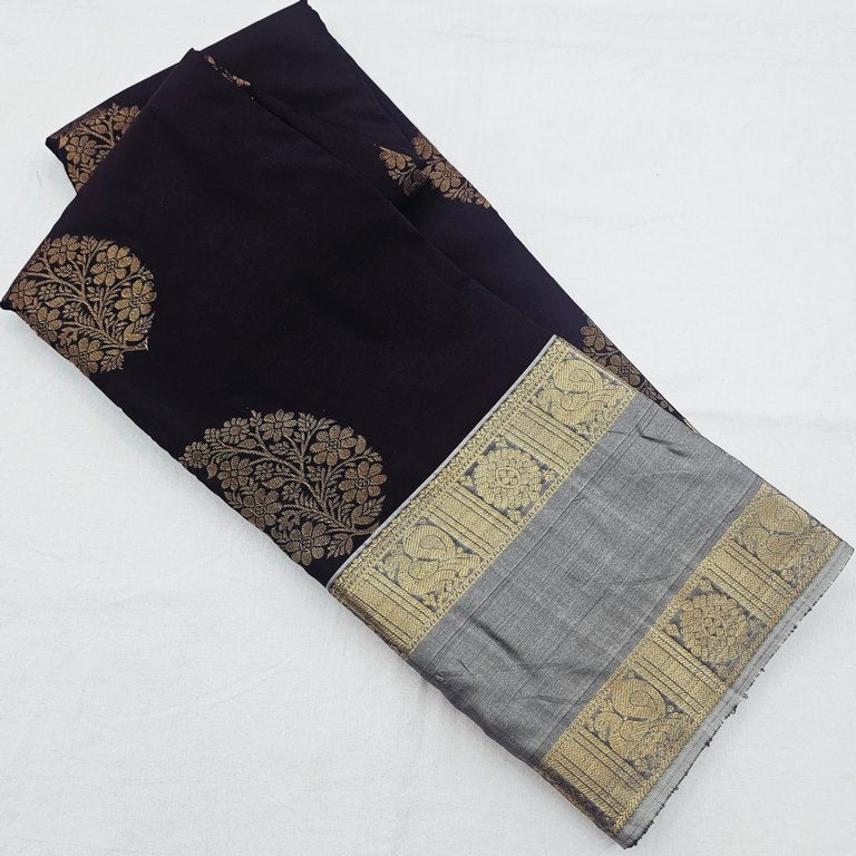 Kanchi Blended trendy Gape Border Silk Sarees 190